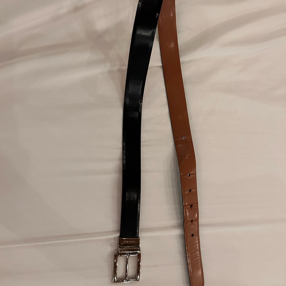 Black leather belt Calvin Klein